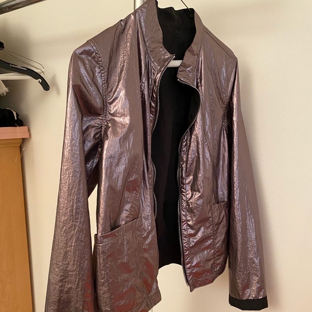 Silver jacket Deca Paris, brand new with tags